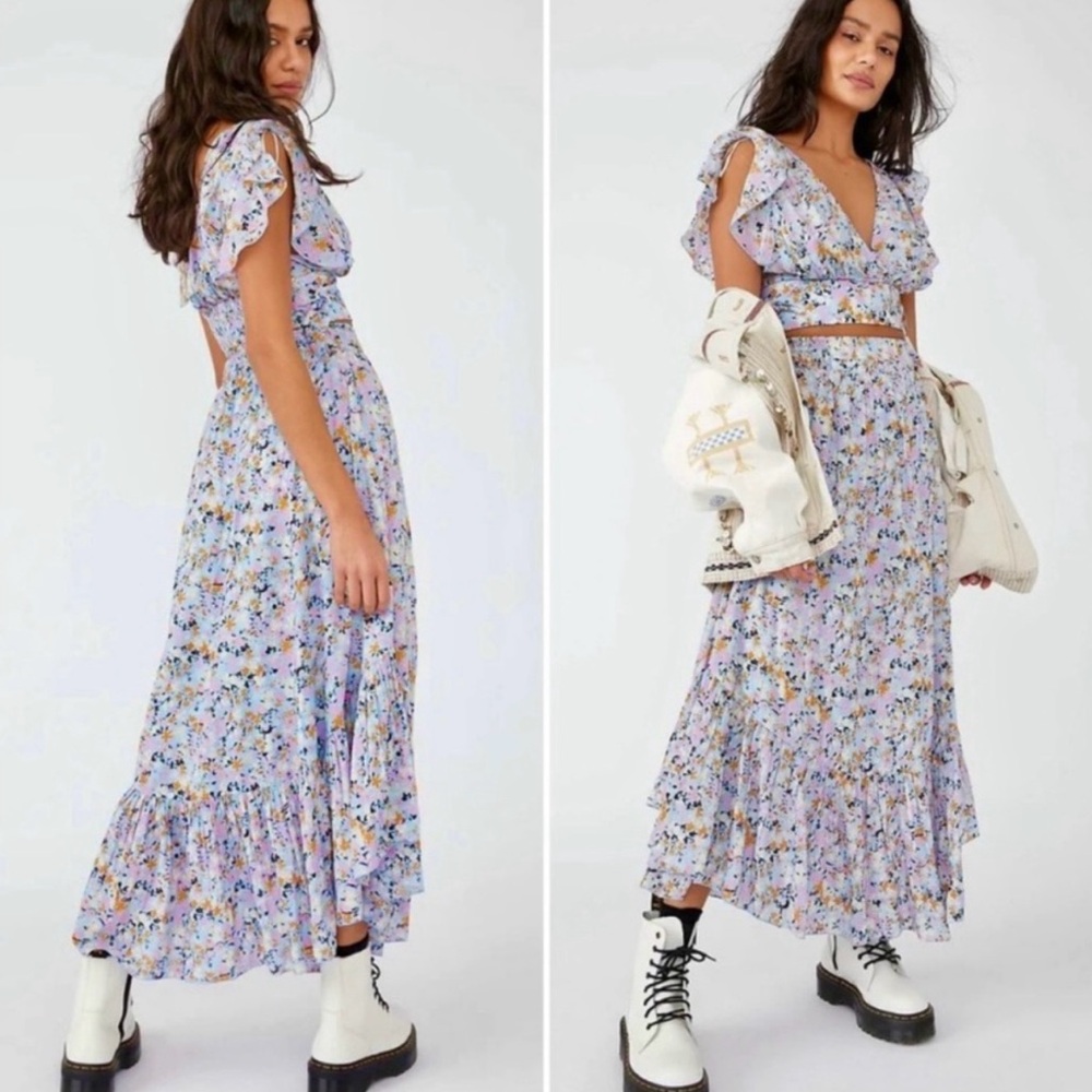 Free People Multicolor Smocked Dress